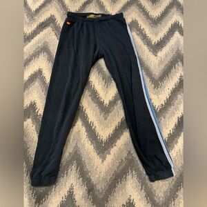 Aviator Nation Women’s Medium Dark Blue 5 Stripe Sweatpants